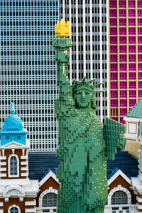 Lego structure of The Statue of Liberty