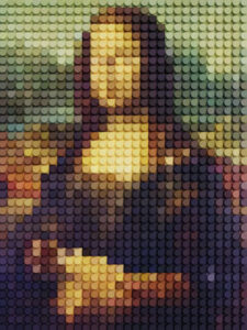 Lego structure of The Mona Lisa