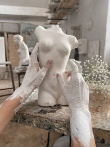 Sculpture of a woman’s torso