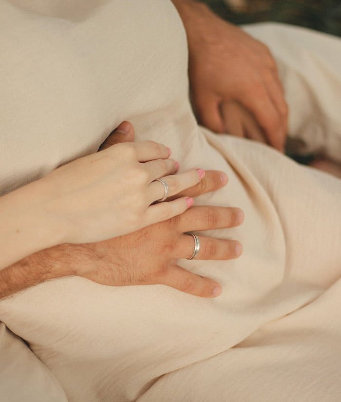 Couple hugging
